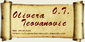 Olivera Teovanović vizit kartica